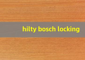 hilty bosch locking